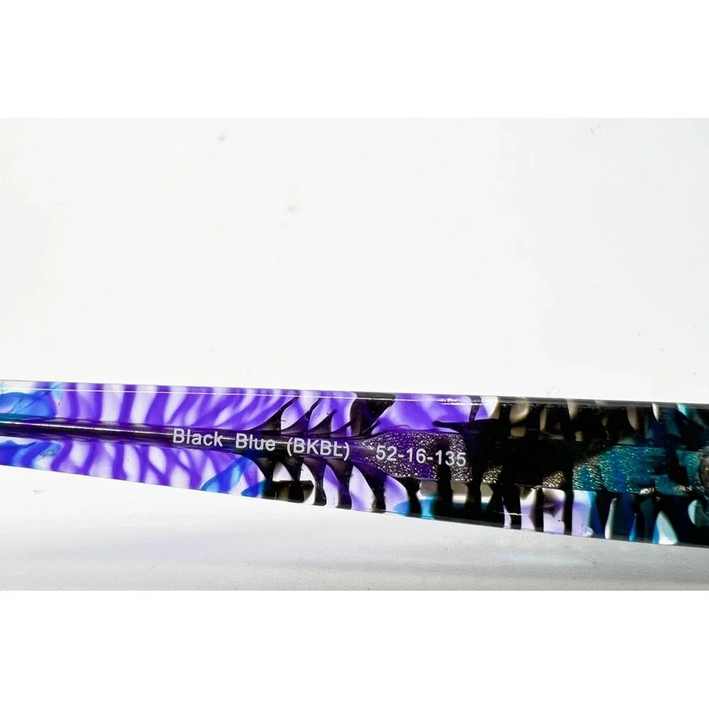 XOXO Eyeglasses Womens Black Blue Fave Full Rim Frames 52-16-135 38731